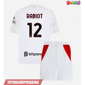 Lacne Dětský Futbalové dres AC Milan Adrien Rabiot #12 2026-27 Krátky Rukáv - Preč (+ trenírky)